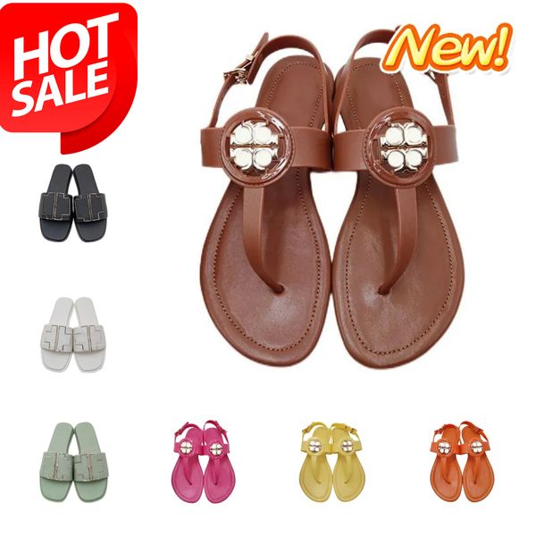 Hausschuhe Sandalen Designer Slider Flip Flops flache Sandalen für Strandkomfort Leder Damen Luxus Damen Bester Preis Outdoor 2024 EUR 36-41 Easy Matching