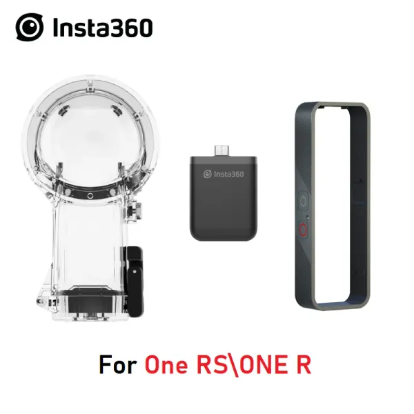 Câmeras Insta360 One RS/R Base de Bateria Vertical 360 Caixa de mergulho para lentes para acessórios de câmera esportiva original Insta 360