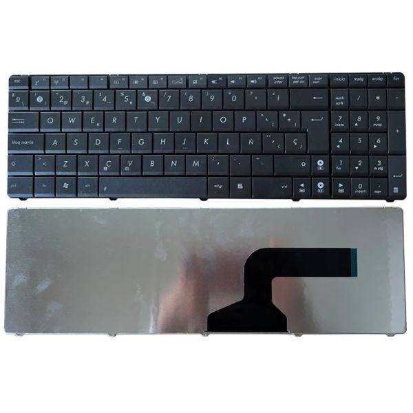 Teclado espanhol do adaptador para asus A52j k53 x53 x54h a53 n53 n60 n61 n71 n73s n73j p52 p52f p53s x53s x55v x54hr preto laptop sp