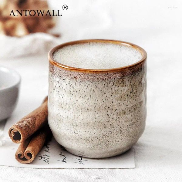 Tazze di piattini Antowall tazza di tè in ceramica cinese Klin glassata 200 ml di tazza da tè in porcellana Regalo caldo Coffee Milk Acqua