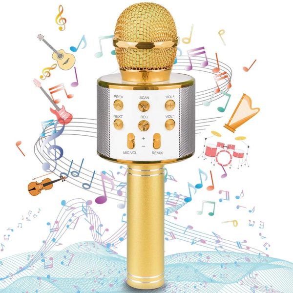 Микрофоны Aroay Karaoke Bluetooth Wireless Microphone для вечеринки поют церковный шоу Home Portable Mic Microphone