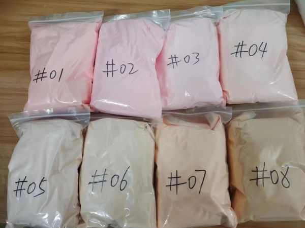 Liquidi 1 kg chiodo nudo acrilico in polvere in polvere colorato intaglio intagliato in polvere di estensione per unghie rosa professionale in polvere