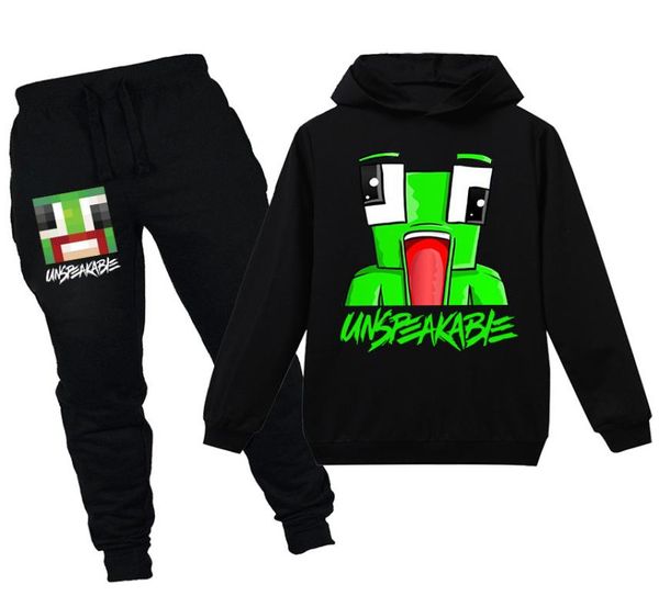 Teenmiro Cartoon 2 pezzi abiti sportivi a maniche lunghe per bambini Spring Boys con cappuccio con cappuccio pantaloni da ragazza set di vestiti da ragazza set per bambini traccettaci 2907525