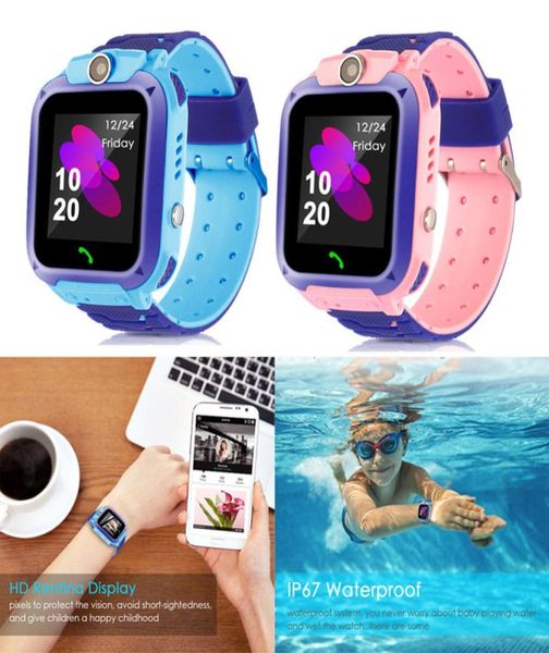 Q12 Kinder Smart Watch SOS Phone Watch Smartwatch für Kinder mit SIM -Karte PO wasserdichtes IP67 Kindergeschenk für iOS Android DH7204495