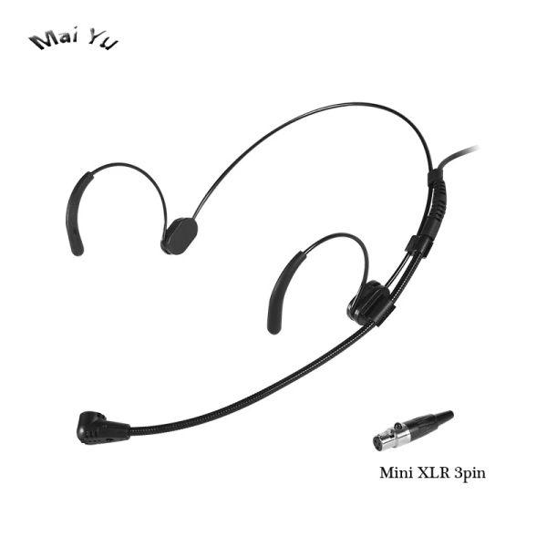 Mikrofonlar Profesyonel Kulaklık Siyah Kablolu Kondenser Mikrofon Kablosuz Verici Mikrofone 3.5mm Stereo Vida Jack Mini XLR 3PIN 4PIN