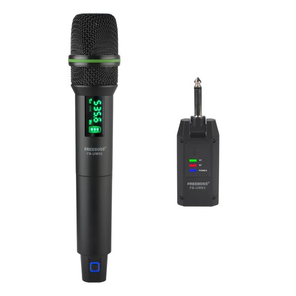 Mikrofone Wireless Mikrofon Freeboss UHF Karaoke 1 Handheld einstellbare Frequenz Cardioid Dynamic Mic 25m Sendersystem FBUW03