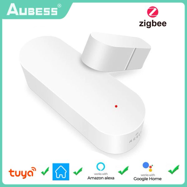 Câmeras tuya wifi zigbee smart porta sensor de janela da janela porta de porta magnética Detector de alarme Magnetic Sensor Work com Alexa e Google Home