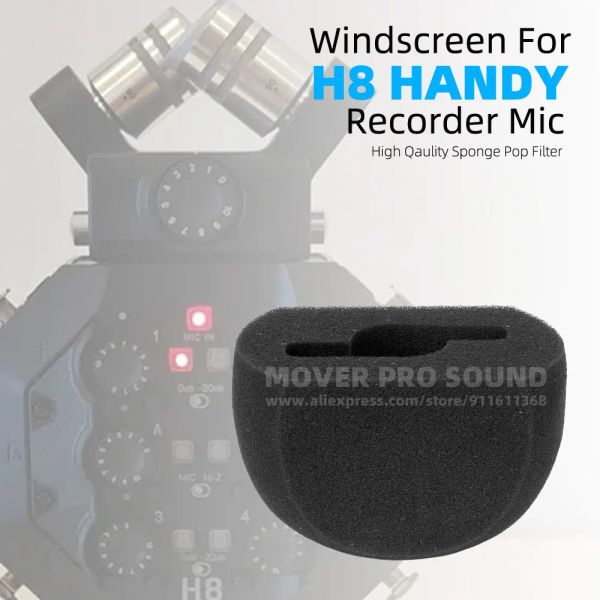 Accessoires Windschutzscheibe Mikrofonschwamm Windschutzschutzschild für Zoom H8 H 8 Bildschirmrekorder Kapsel Mikrofon Anti -Pop -Filter Windschutzscheibe