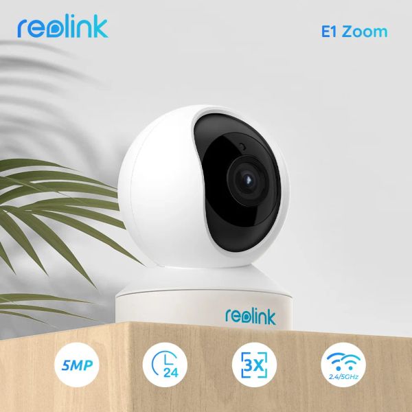 Объектив relink 5MP PTZ Wi -Fi Camera Wireless AI Human Degence Detection Автоматическое отслеживание камеры безопасности Wi -Fi 2way Audio IP -камера E1 Zoom