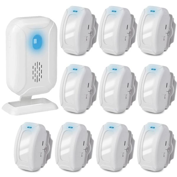 Campanelli di benvenuto CHIME Wireless Infrared Motion Sensor Alarm Detector 32 Canzoni LED Night Bandell Entry Entry Shop Shop Window Home Security