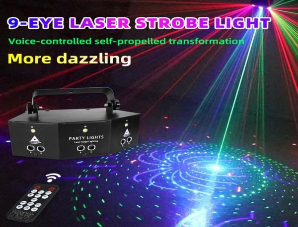NUOVO RGB Full Color 500MW Disco DMX512 Luce laser a tasto Luce LED STROBE PER EVENTO DJ Club Party99478951407174