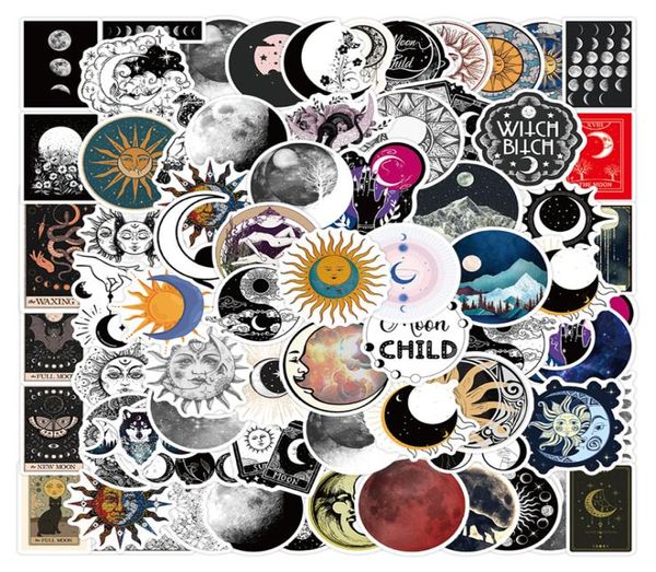 60 PCS Moon Stickers Erkekler için Estetik Çiçek Çıkartmaları Kızlar Su Şişesi Dizüstü Bilgisayar Araba Çıkartma Modeli Su Geçirmez Sticker W1465029204