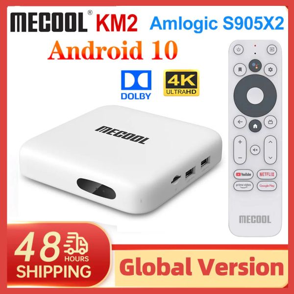 Box Mecool KM2 Smart TV Box Android 10 Google Certified 2GB RAM 8 GB ROM USB3.0 BT4.2 2T2R Dual WiFi HDR10 4K Set Top Box