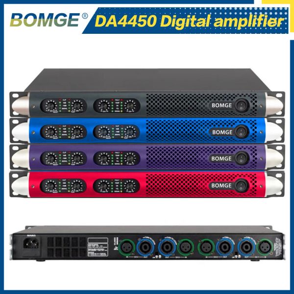 Equipaggiamento Digital Professional 6400W*4 Power amp 1u a 4 canali Audio ad alta potenza Amplificatore Home Theater Subwoofer DJ Stage Room Karaoke