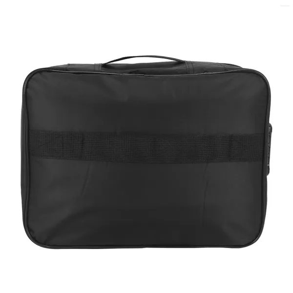 Aufbewahrungstaschen Wichtige Datei -Taschenhalter -Dokument Organizer Box Oxford wasserdichte Tasche mit sicherem Codeschloss (schwarz)