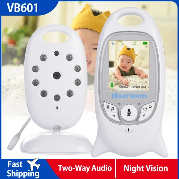 Monitore VB601 Wireless Video Baby Monitor Farbversicherungskamera 2 Wege Nachtsicht Infrarot LED -Temperaturüberwachung und 8 Schlaflied