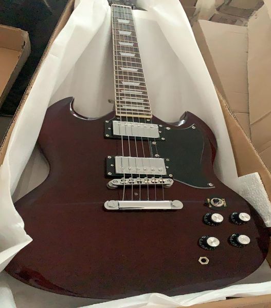 LOJA DE VINHO CUDDADO VINHO RED SG ELECTRIC ELECLTRIE Rosewood Fingerboard Pérola Trapezoid Inlay Grover Tuners Chrome Hardware1373011