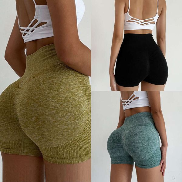 2024 Шорты спортивной йоги выравнивают Lu Sexy Push Up Sport Women Fiess Pants High Ism Tym Shorts плавные беговые спортивные короткие леггинсы Biker Runnin S