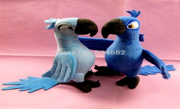 Jg chen 2pcslot 30cm novo rio 2 filmes desenhos animados brinquedos de pelúcia azul parrot blu jewel bird bird bonecas presentes de natal para crianças brinquedos de pelúcia lj8288638