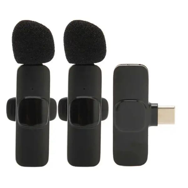 Microfoni di tipo C Wireless Lavalier microfono omnidirezionale Video portatile Registrazione Video Consender Mic per intervista in diretta