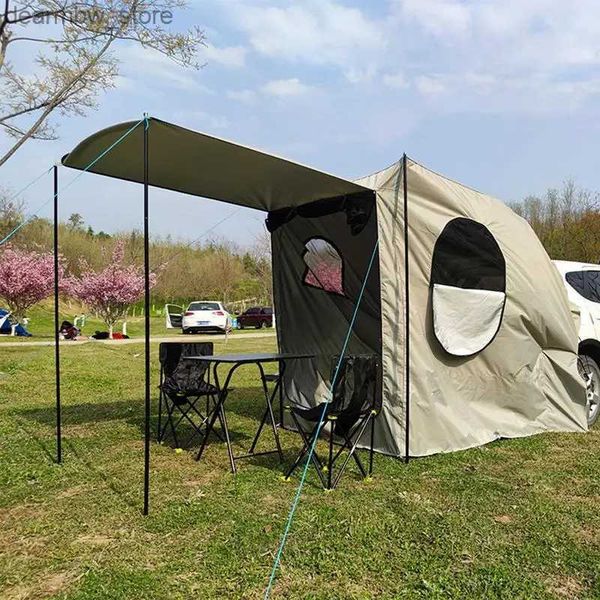 Tende e rifugi Tenda per bagagliaio Auto Tenda automobilistica Auto Proof SUV Tail Tenda PortAg Trunk Sleep Letto Tenta tenda da sole per campeggio a guida autonoma L48