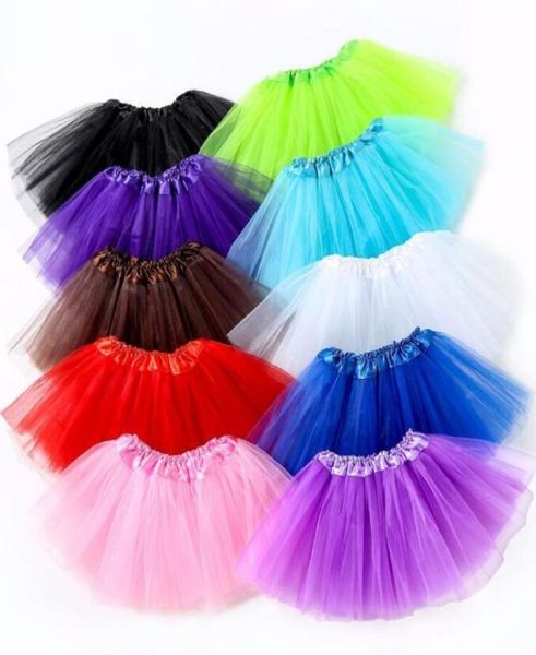 Roupas de meninas para bebês tutu saias de crianças dança mini vestidos de balé pettiskirt fofo princesa chiques de festa de festa dancea5933686