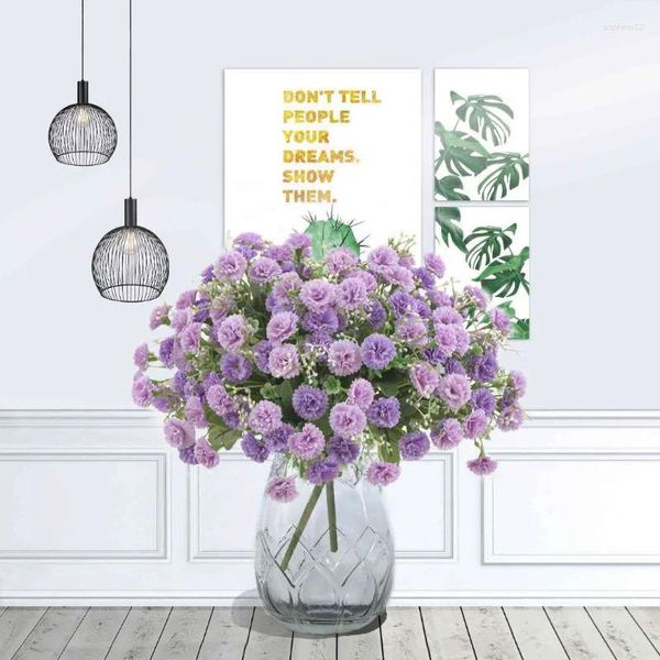 Flores decorativas 1pcs Scrapbooking artificial Silk Christmas Wedding Party Bouquet House Houseds Products Vases for Home Decoration