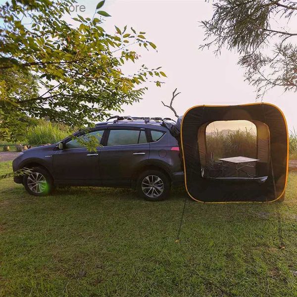 Zelte und Schutzhütten Pop -Up Tent Outdoor Freizeitfahrzeug Heck Zelt selbstfahrende Reise SUV Camping Zelt wasserdichte Sonnenschattenautos Zelt L48
