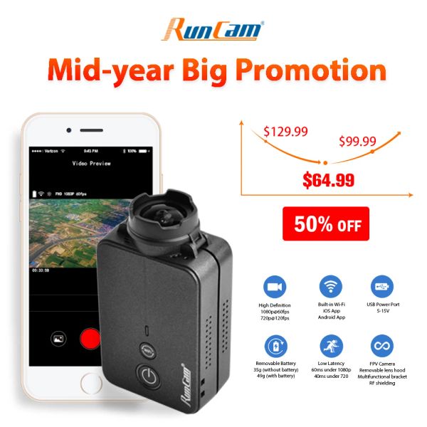 Камеры runcam 2 runcam2 4k 1080p HD Wing Drone Action Action Sport Camera Wifi Приложения Запись квадрокоптер аксессуары