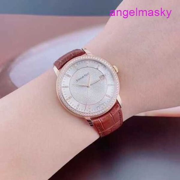 Ladies 'AP Wristwatch Mechanical Mechanical Mech Mechil Watch Swiss Gold Gold Rose Original à prova d'água Luxo da moda 15171or.zz.a809cr.01