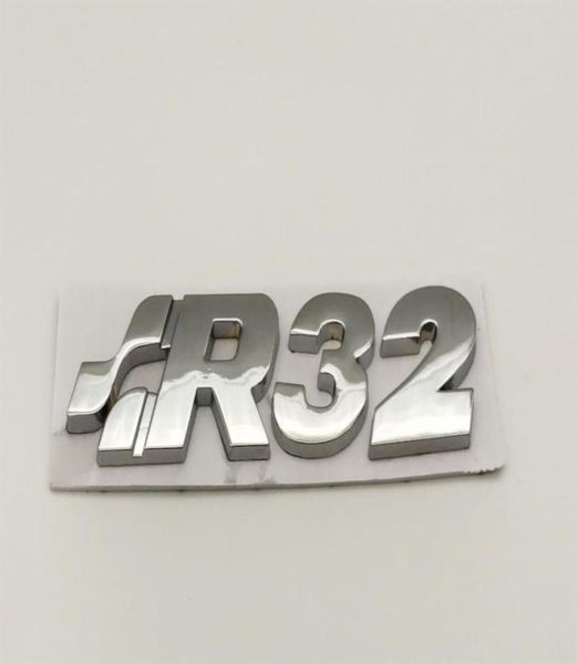 3D -Metallchrom -R32 -Emblem -Abzeichen -Aufkleber -Auto -Logo Heckstiefel -Kofferraum Decal16259745434646