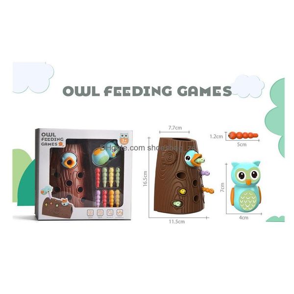 Ciência Discovery Owl Games Feeding Games Balque os insetos copcola de pica -pau -pica -papo Presentes de brinquedos para meninos e meninas Delive Dhdgi