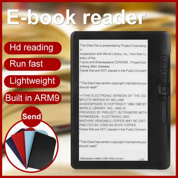 Giocatori Ebook Reader con 7inch HD Schermo Digital MP3 Audio Music Player Tablet Black 4GB Us Plug