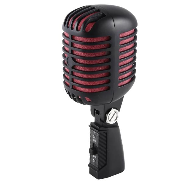 Микрофоны 1 Piece Professional Classic Retro Dynamic Microfal Metral Metal Swing Mic для живого выступления караоке