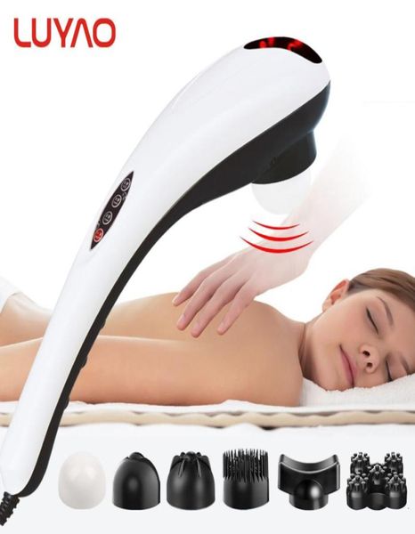 Luyao Electric Massager Back Massage Hammer Vibração Rolo de Bacho Cervical Massagem Relaxamento Dor 6 em 1 T1911167798703