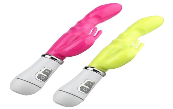 Multippeed Силиконовый кролик вибратор DILDO GSPOT Клиторный массаж Женская секс -игрушка R27536662