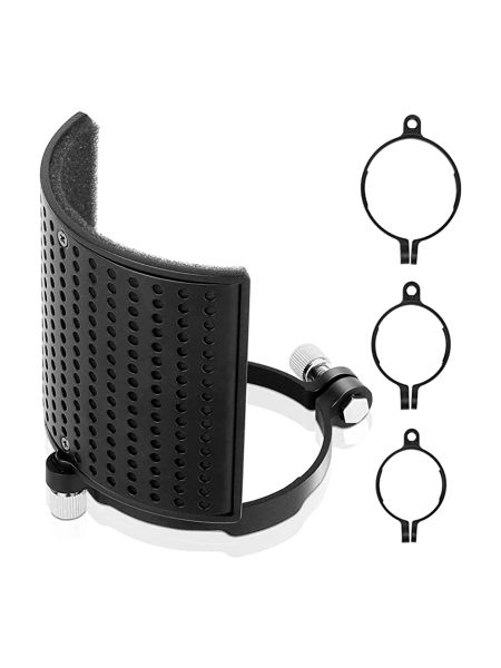 Stand Teyun Mikrofon Pop Filter Shield Filter Screen -Metallnetz drei Schicht Mikrofonwindscheibe für Mikrofone Neu 2022