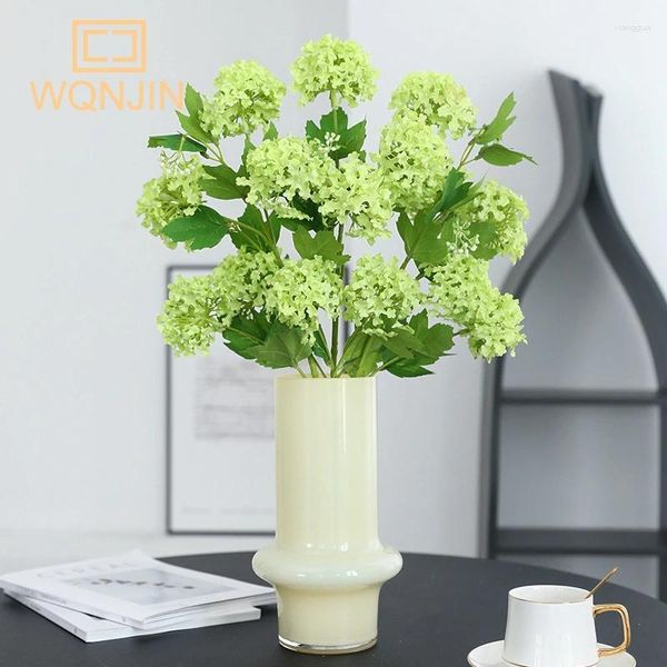 Flores decorativas 1pc Simulação longa 5 cabeças Hotranias Plantas verdes Móveis para casa florestal Série de estar decoração da sala de estar