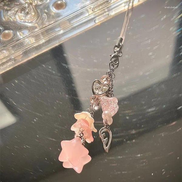 Keychains Jelly Star Angel Keychain Handmade Y2K Lily of the Valley Coquetish Telefone Charm