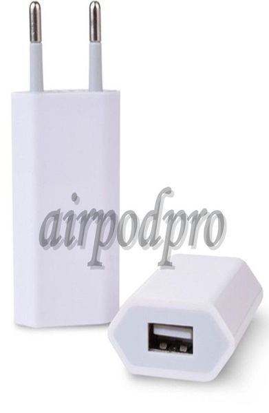 100 шт. Оригинальное качество OEM 5V 1A US EU AC USB -зарядное устройство Adapter для XS XR 7 Plus 6 6S 5S5199507