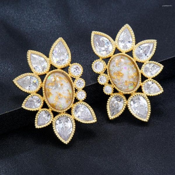 Calco di orecchini missvikki originale petalo di lusso carino per donne wedding festy occasionali occasionali gioielli lucidi di alta qualità