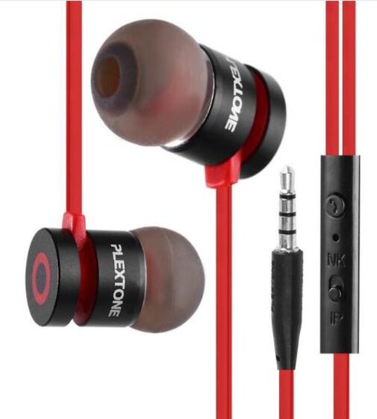 Plextone x38m ruído cancelamento de 35 mm Jack Ear fones de ouvido de metal para iPhone 5S iPad Samsung LG HTC Moto Oppo Phone Earbuds6955341