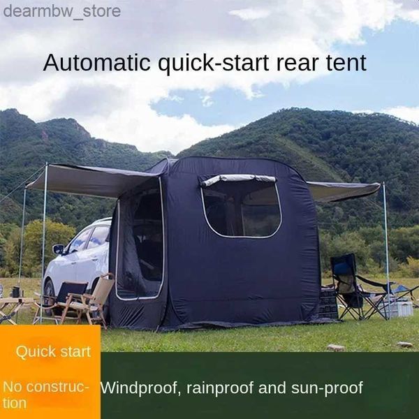 Zelte und Unterkünfte Yousky Outdoor Auto Heck Zelt SUV-Erweiterung Camping Zelt mit Anti-Moskito-Sonnenschatten selbstfahrende Camping Camping Camping-Markise-Markise L48