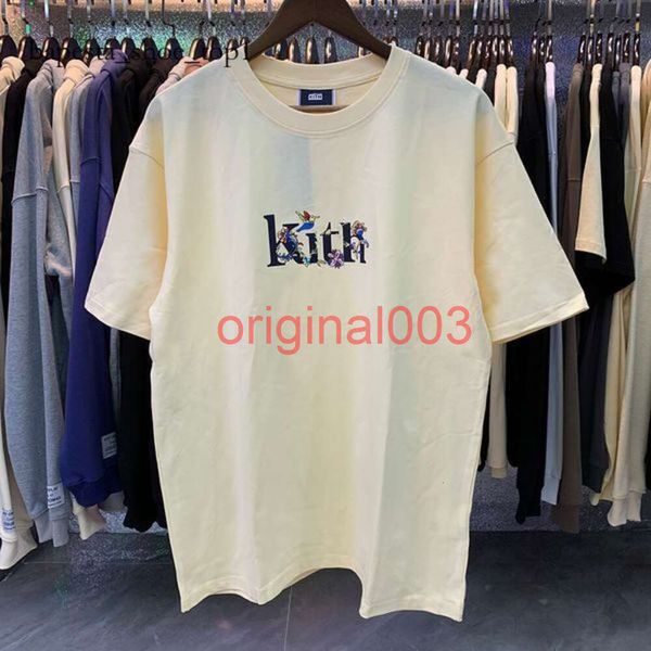 Kith gömlekleri sıcak satma kith tasarımcı tees erkekler kith tişörtleri yaz tee üst büyük boyutlu baskı% 100 pamuklu gündelik tişört erkek ve kadın tişört