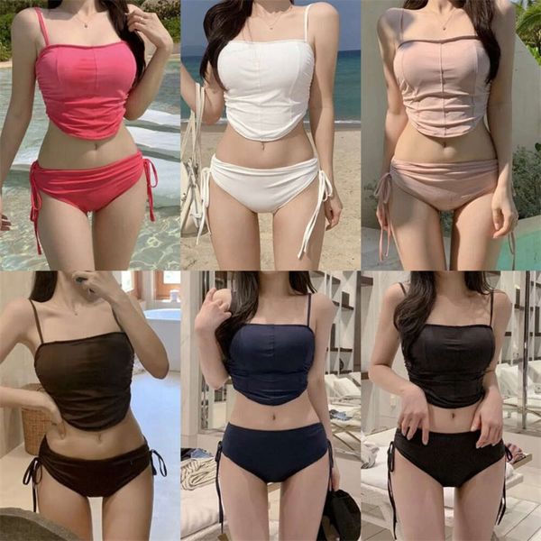 2024 nuove ragazze reggiseno diviso da bagno diviso femmina puro desiderio vento che corse bikini calda vacanza primaverile femmina femminile