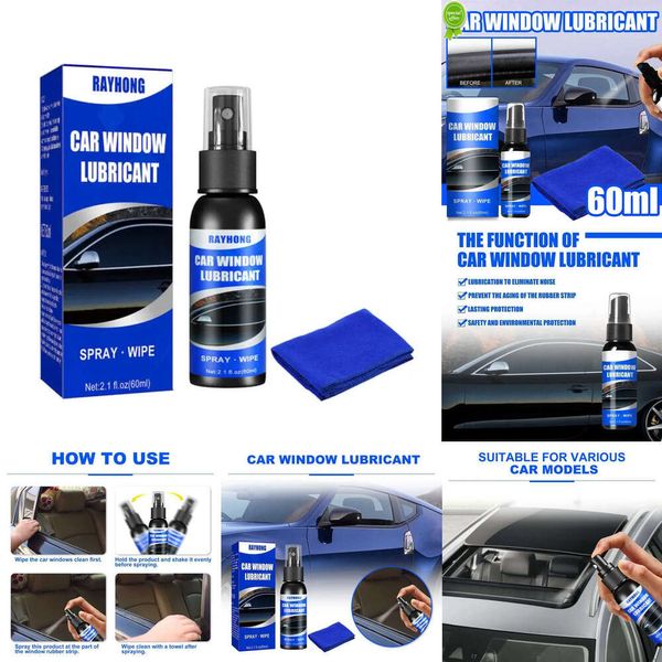 Striscia in gomma nuova per auto Amoramorizzazione Anti-Rust Elimina la finestra di manutenzione del rumore Agente lubrificante 60ml