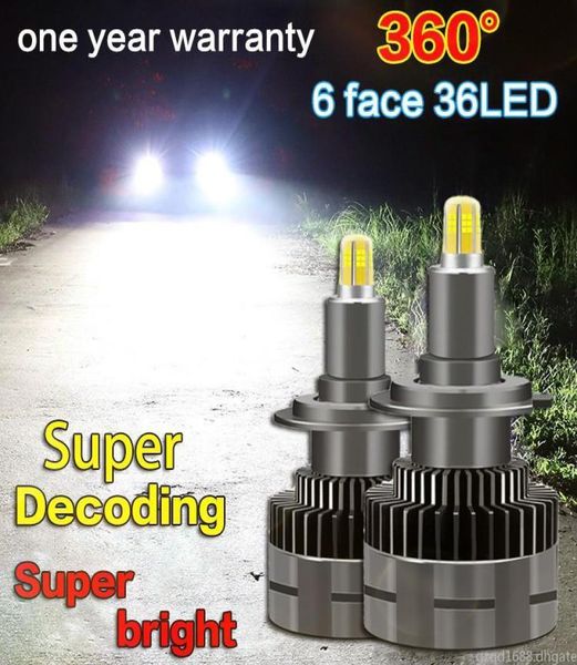 1Pair 360 ° LED FACTO DO CARRO 20000LM AUTO LEDS CANBUS 360 GRAUS LIGUNDAÇÃO FARENTO H4 H1 H7 H8 H9 H11 H16 9005 HB3 9006 HB4 90121184035