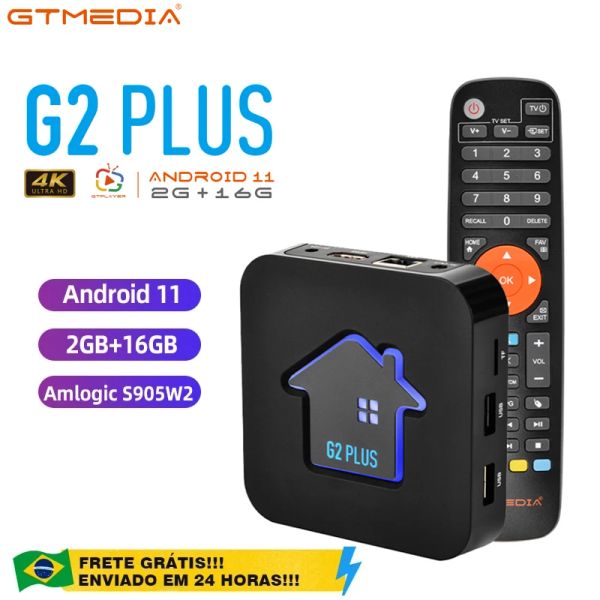 Kutu Orygenny GTMedia G2 Plus Android 11 Akıllı TV Kutusu Amlogic 905W 2 Czterordzeniowy 2GB 16GB 2.4G WiFi Odtwarzacz Multimedialny M3U