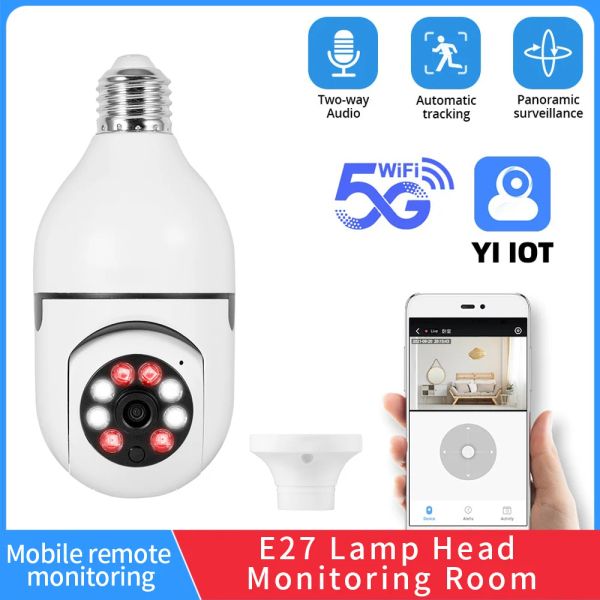 Kameras yiiot2.4g WiFi IP E27 Glühbirnenüberwachungskamera Nachtsicht Wireless Heimkamera 2MP CCTV Video Sicherheit Schutz Baby Mini CA