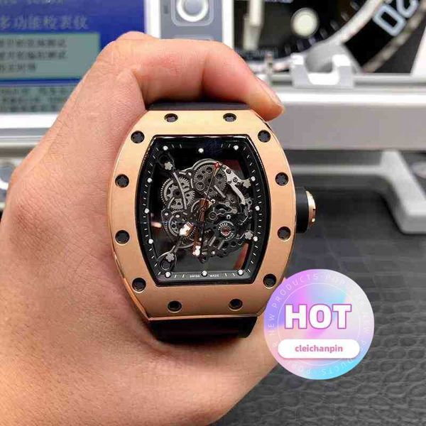 Sehen Sie Mode Männer und Frauen Uhr Mechanical Cool Handgelenk Uhren TV -Fabrikdesigner Herren Business Leisure Gold Case Tape Trend Schweizer Bewegung Brandneuer Luxus